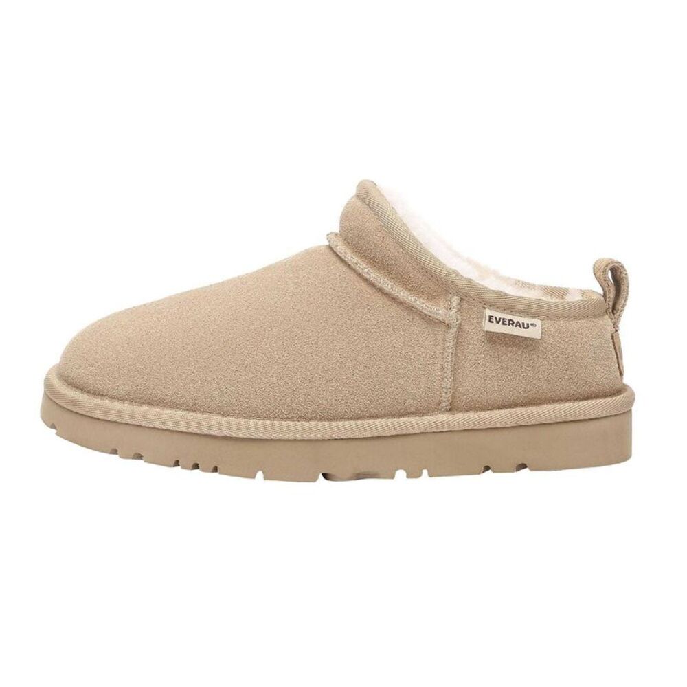 EverAu Womens/Ladies Quail Leather Slippers / Sand